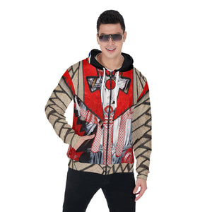 Mummynaut, Silver: Zip-Up Hoodie With Pocket