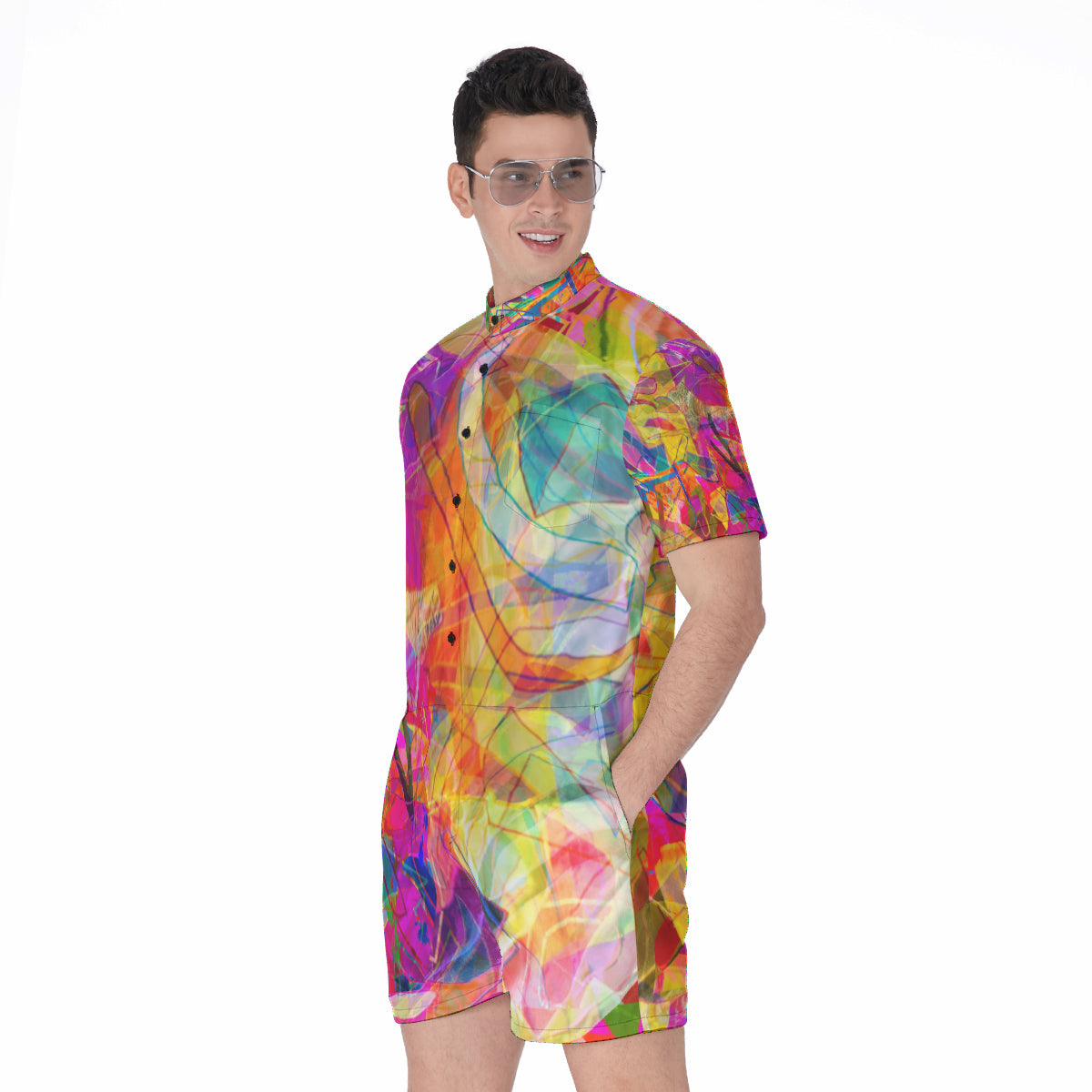 Negative Space Flag Romper
