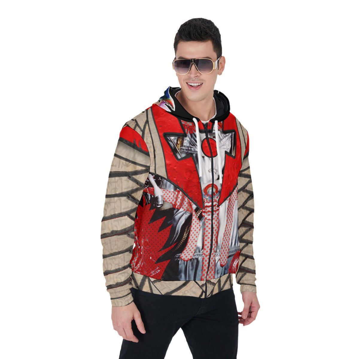 Mummynaut, Silver: Zip-Up Hoodie With Pocket