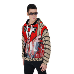 Mummynaut, Silver: Zip-Up Hoodie With Pocket